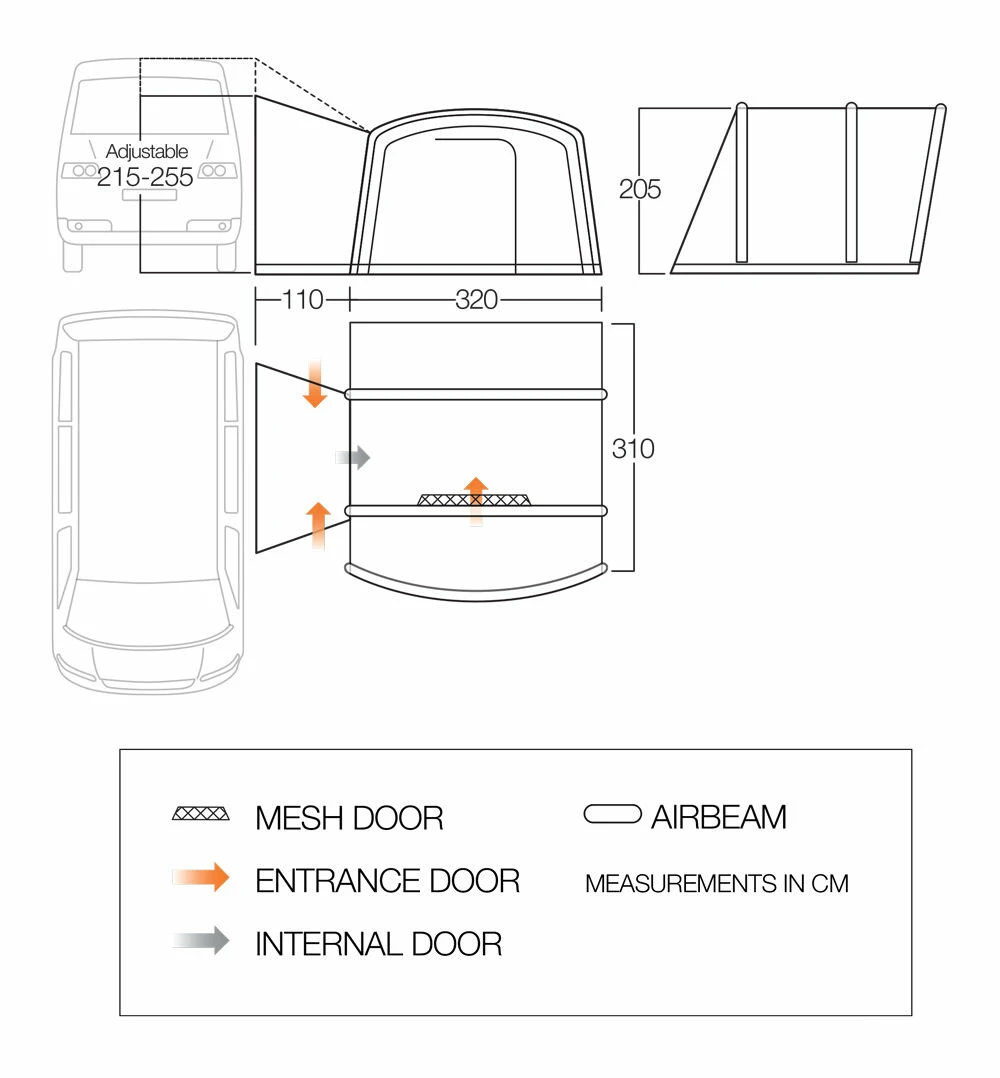 Vango Airbeam Vango Cove II Air Mid Awning (2023) 2 Vango Airbeam Vango Cove II Air Mid Awning (2023) - Image 2