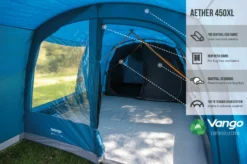 Vango Aether Poled 450XL Tent (2022) 13 Vango Aether Poled 450XL Tent (2022) -Vango Camping Shop earth collection poled infographics call outs5