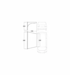 Vango AirBeam Sky Canopy 2.5m 6 Vango AirBeam Sky Canopy 2.5m -Vango Camping Shop floorplan 25 2