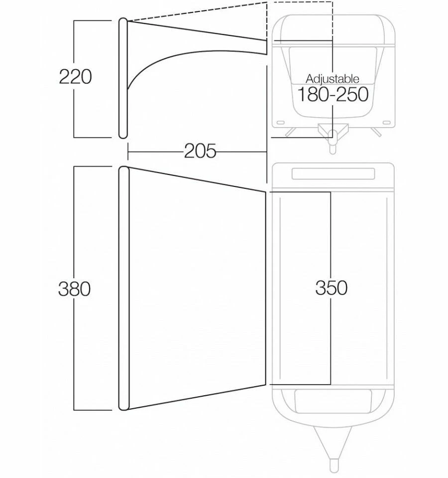 Vango AirBeam Sky Canopy 3.5m 3 Vango AirBeam Sky Canopy 3.5m - Image 3