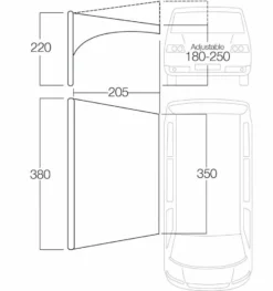 Vango AirBeam Sky Canopy 3.5m 7 Vango AirBeam Sky Canopy 3.5m -Vango Camping Shop floorplan35 3