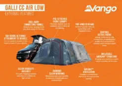 Vango Airbeam Vango Galli CC Air Low Awning (2023) -Vango Camping Shop galli cc air low 1