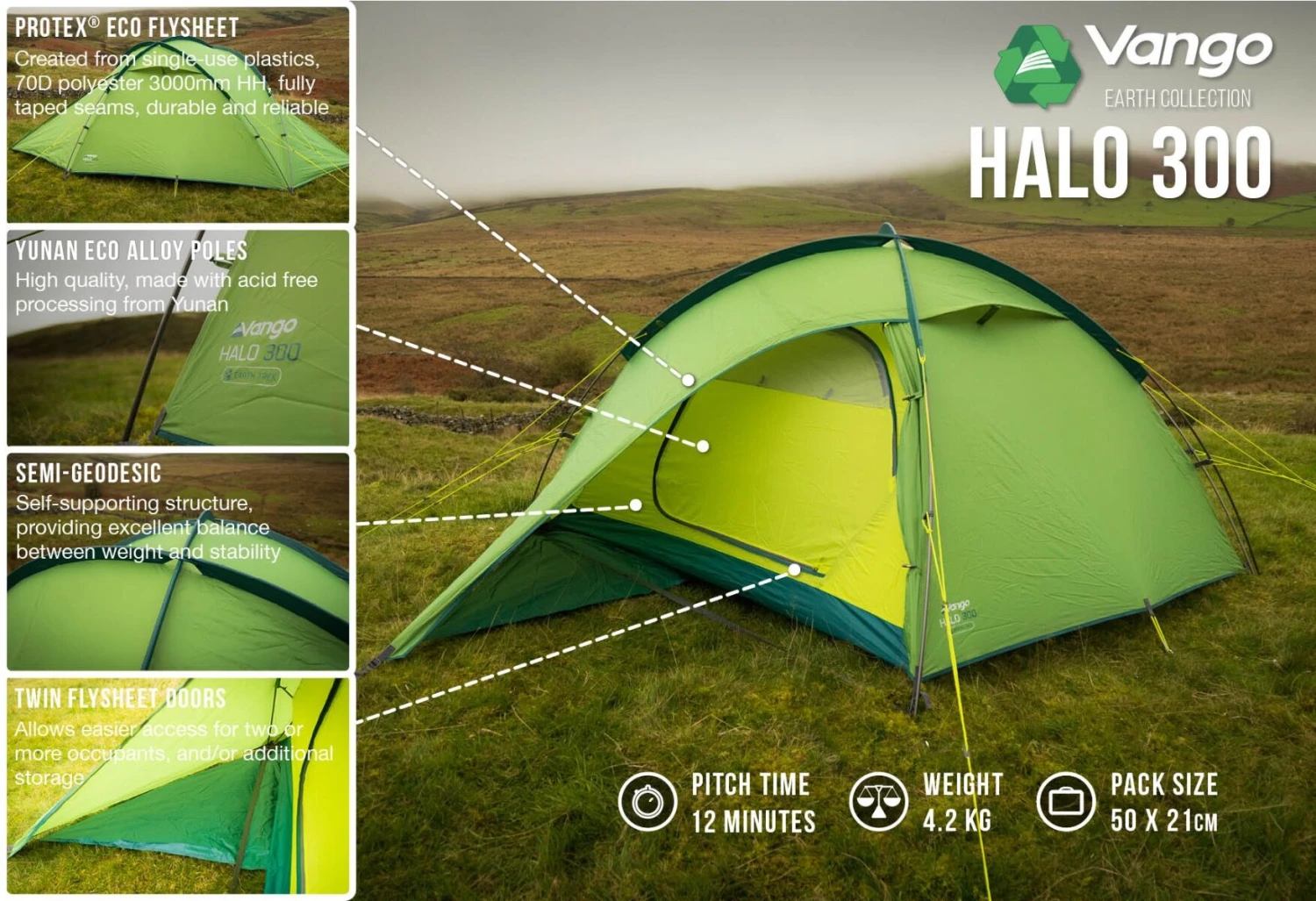 Vango Halo 300 Tent (2022) 4 Vango Halo 300 Tent (2022) - Image 4