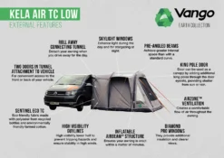 Vango Airbeam Vango Kela Air TC Low Awning (2023) -Vango Camping Shop kela air tc low 1
