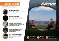 Vango Lismore 600XL Poled Tent Package (2023) 11 Vango Lismore 600XL Poled Tent Package (2023) -Vango Camping Shop lismore 600xl infographic2