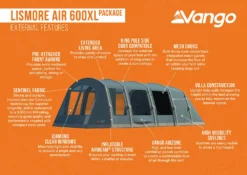 Vango Airbeam Vango Lismore Air 600XL Tent Package (2023) -Vango Camping Shop lismore air 600xl package 1