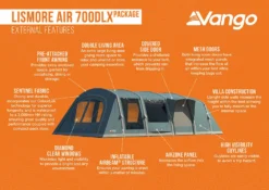 Vango Airbeam Vango Lismore Air 700DLX Tent Package (2023) 14 Vango Airbeam Vango Lismore Air 700DLX Tent Package (2023) -Vango Camping Shop lismore air 700dlx package