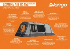 Vango Airbeam Vango Lismore Air TC 450 Tent Package (2023) -Vango Camping Shop lismore air tc 450 package