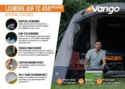 Vango Airbeam Vango Lismore Air TC 450 Tent Package (2023) -Vango Camping Shop lismore air tc 450 package2
