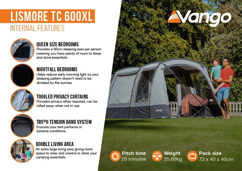 Vango Lismore TC 600XL Poled Tent Package (2023) 4 Vango Lismore TC 600XL Poled Tent Package (2023) - Image 4