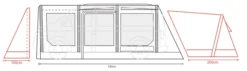 Outdoor Revolution Movelite T4E Midline Awning (220-255cm) -Vango Camping Shop movelite t4e floor3 pe
