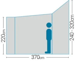 Westfield Neptune 400 Performance Air Drive Away Awning Mid - XXhigh (240 -320cm) -Vango Camping Shop neptune 6 midsize