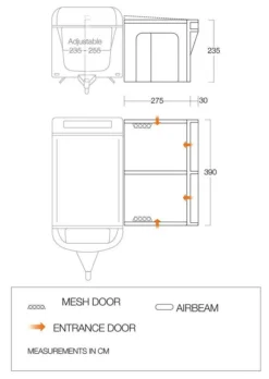 Vango Airbeam Vango Riviera Air 390 Elements All Season Caravan Awning (2023) -Vango Camping Shop riviera 390 eas flooplan