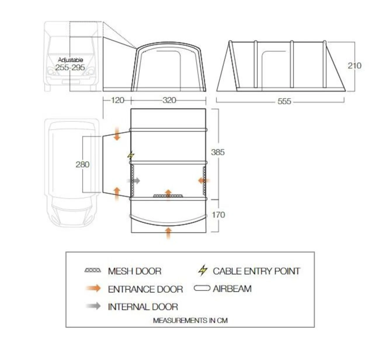 Vango Airbeam Vango Galli III Air Tall Awning (2022) 3 Vango Airbeam Vango Galli III Air Tall Awning (2022) - Image 3