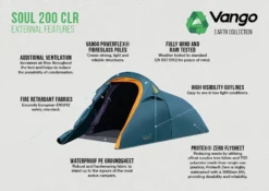 Vango Soul 200 CLR Tent 12 Vango Soul 200 CLR Tent -Vango Camping Shop soul 200 clr infographic lr