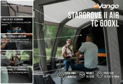 Vango Airbeam Vango Stargrove II TC 600XL Air Tent (2022) -Vango Camping Shop stargrove ii air tc 600xl low res