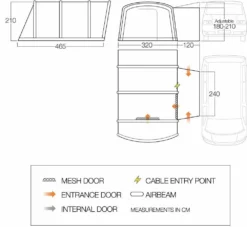 Vango Airbeam Vango Galli III RSV Low Awning -Vango Camping Shop vango 2019 awnings floorplan galli rsv low