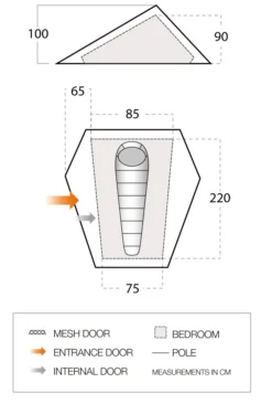 Vango Heddon 100 Tent (2022) 11 Vango Heddon 100 Tent (2022) -Vango Camping Shop vango 2022 tents floorplan heddon 100 low res