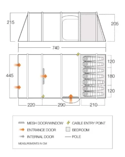 Vango Airbeam Vango Lismore Air 700DLX Tent Package (2023) 13 Vango Airbeam Vango Lismore Air 700DLX Tent Package (2023) -Vango Camping Shop vango 2023 tents floorplan stargrove air 700dlx