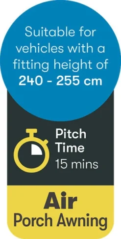 Westfield Vega 330 Performance Air Porch Awning (240 - 255cm) -Vango Camping Shop vega 9 midsize