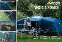 Vango Airbeam Vango Vesta Air 850xl Tent (2023) Bundle 24 Vango Airbeam Vango Vesta Air 850xl Tent (2023) Bundle -Vango Camping Shop vesta air 850xl low res2